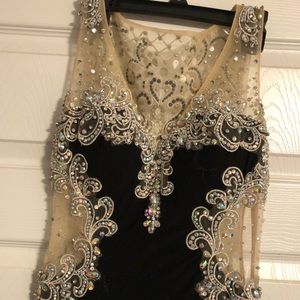 Black jeweled dress